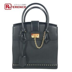 Louis Vuitton Cool Marly Tote Bag Studs Chain Leather Noir Black
